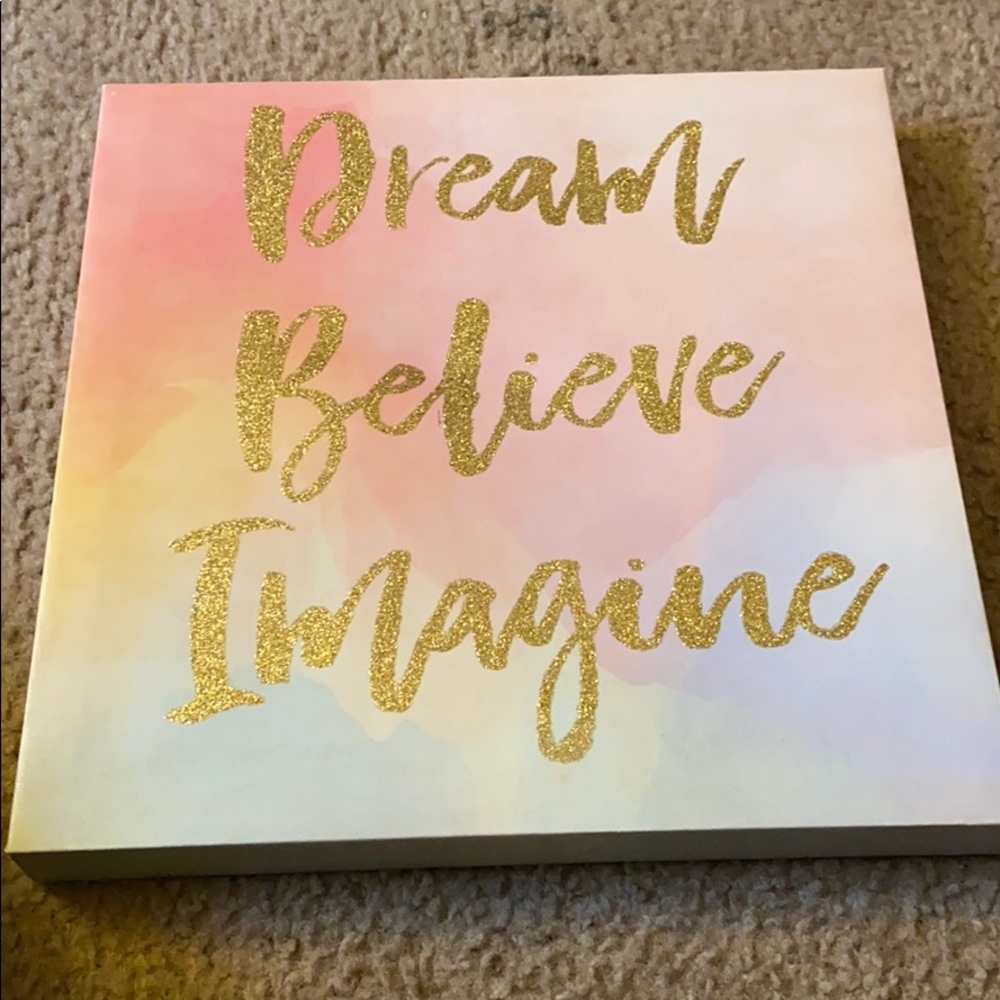 Set of unicorn themed wall decor canvases